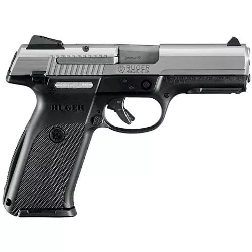 03301 RUGER SR9 9mm Luger 4.14 Inch Barrel Matte Stainless Steel Slide Black Frame Adjustable Sights 17 Round