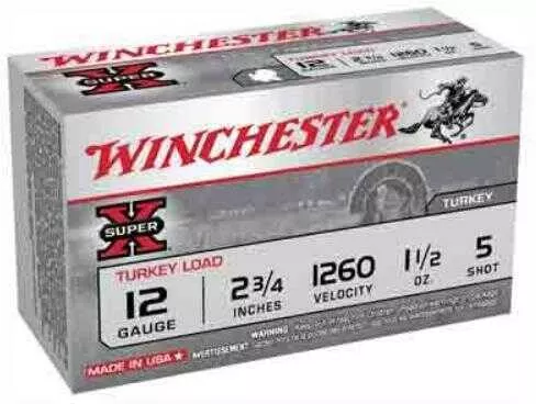 12 Gauge 10 Rounds Ammunition Winchester 2 3/4" 1 1/2 oz Copper Plated Lead #5