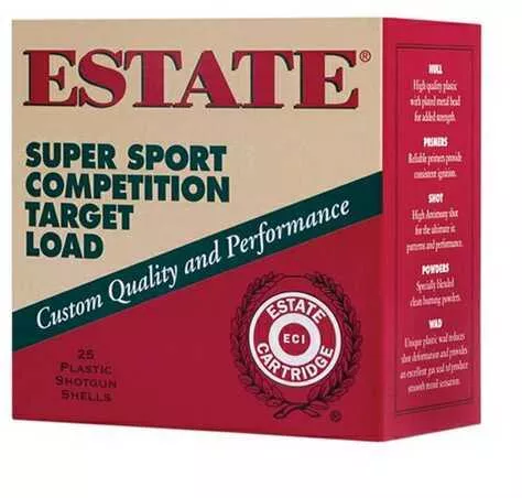 12 Gauge 25 Rounds Ammunition Estate Cartridge 2 3/4" 1 oz Lead #8