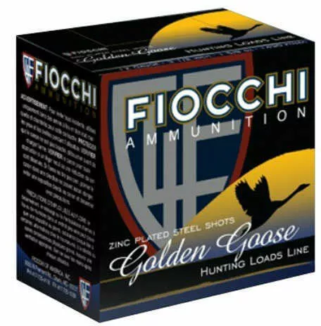 12 Gauge 25 Rounds Ammunition Fiocchi Ammo 3 1/2" 1 5/8 oz Steel #1