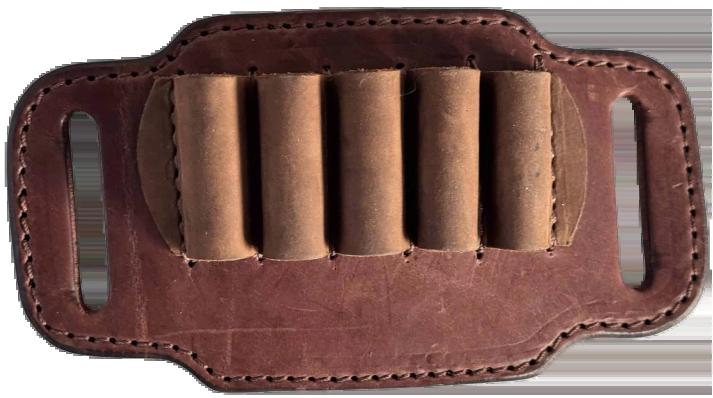 1791 Gunleather Ammo Belt Slide, Brown Leather Shotgun Shell Holder, 12 Gauge – HNTABS12BRWA