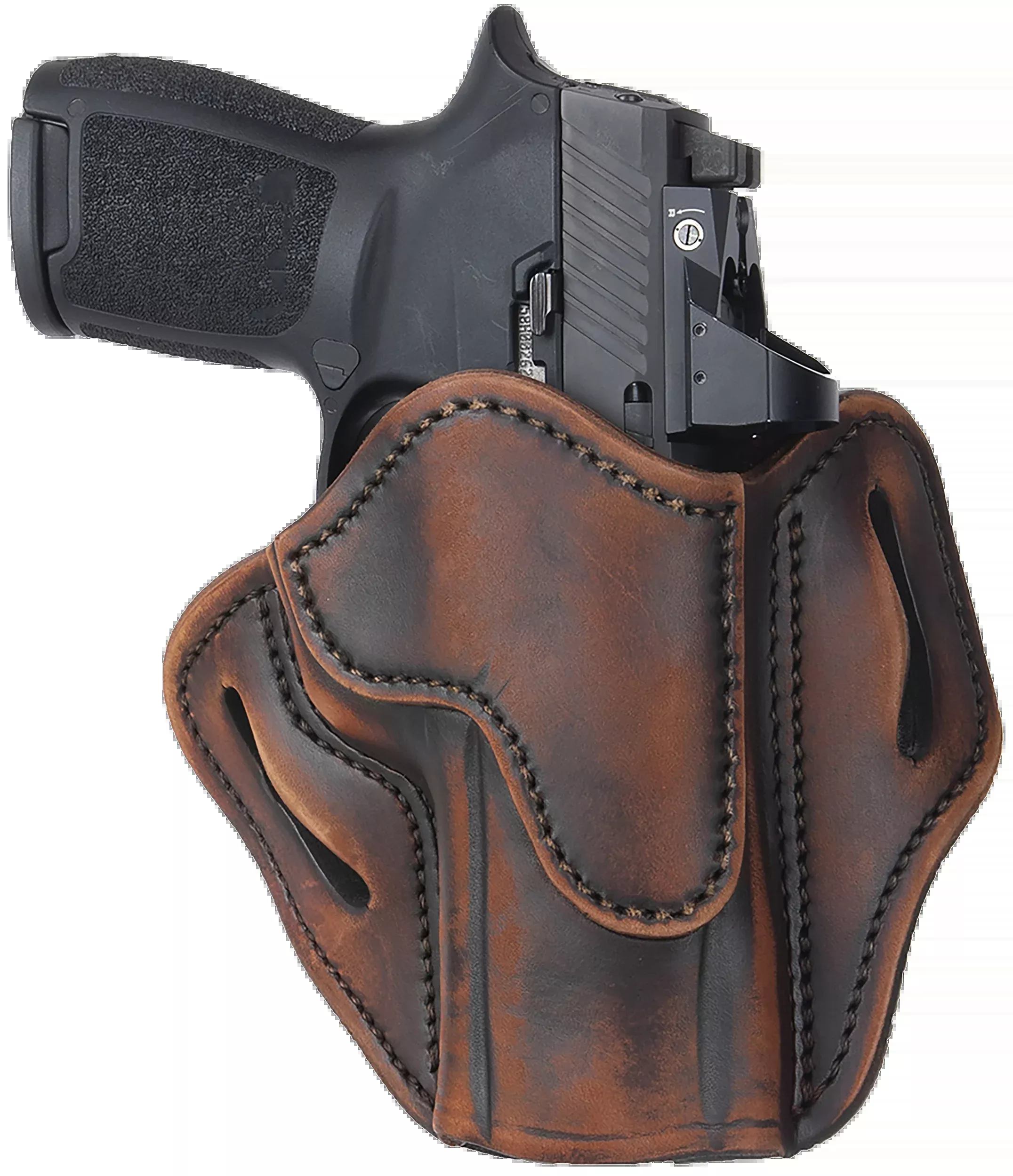 1791 Gunleather BH2.4 Optic Ready Outside-the-Waistband Leather Holster, Right Hand, Vintage Brown, ORBH24VTGR
