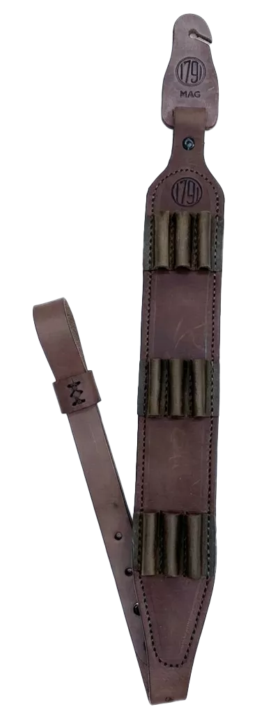 1791 Gunleather HNTASLRBRWA Hunt Ammo Sling Oiled Brown Leather 32" to 37" OAL Rifle
