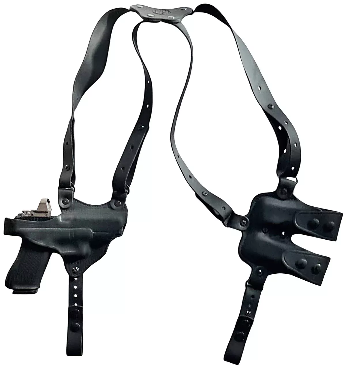 1791 Gunleather NSS1SBLHROptic Ready Shoulder Horizontal Black Fits 1911 Right Hand