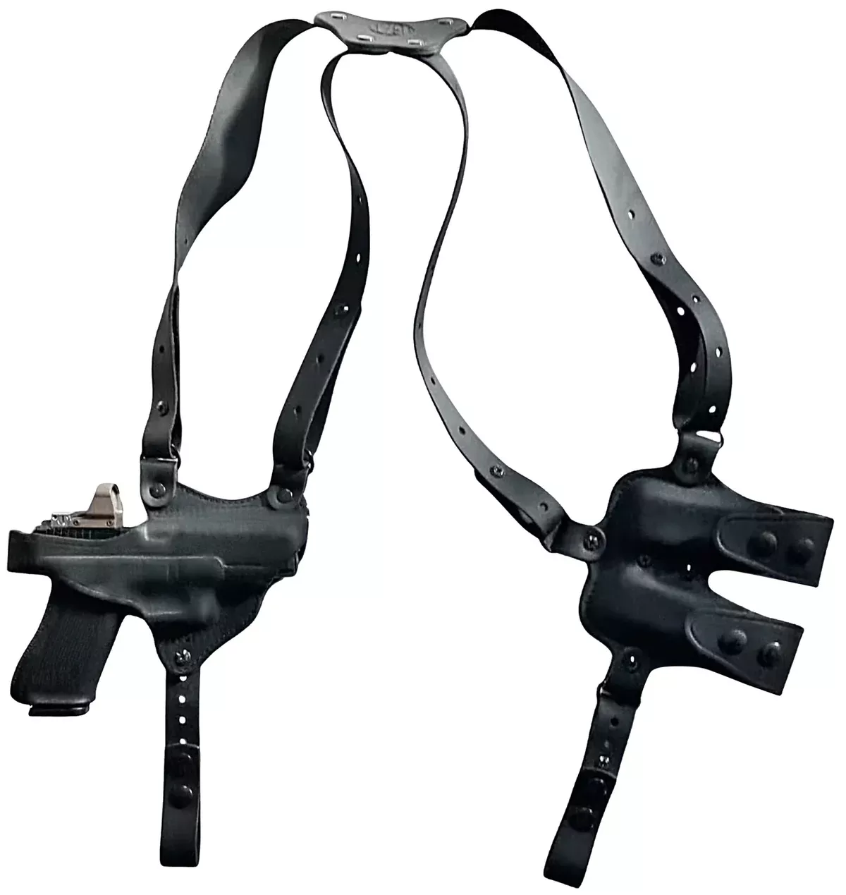 1791 Gunleather NSS2.1SBLHROptic Ready Shoulder Horizontal Black Fits Glock 17 Right Hand