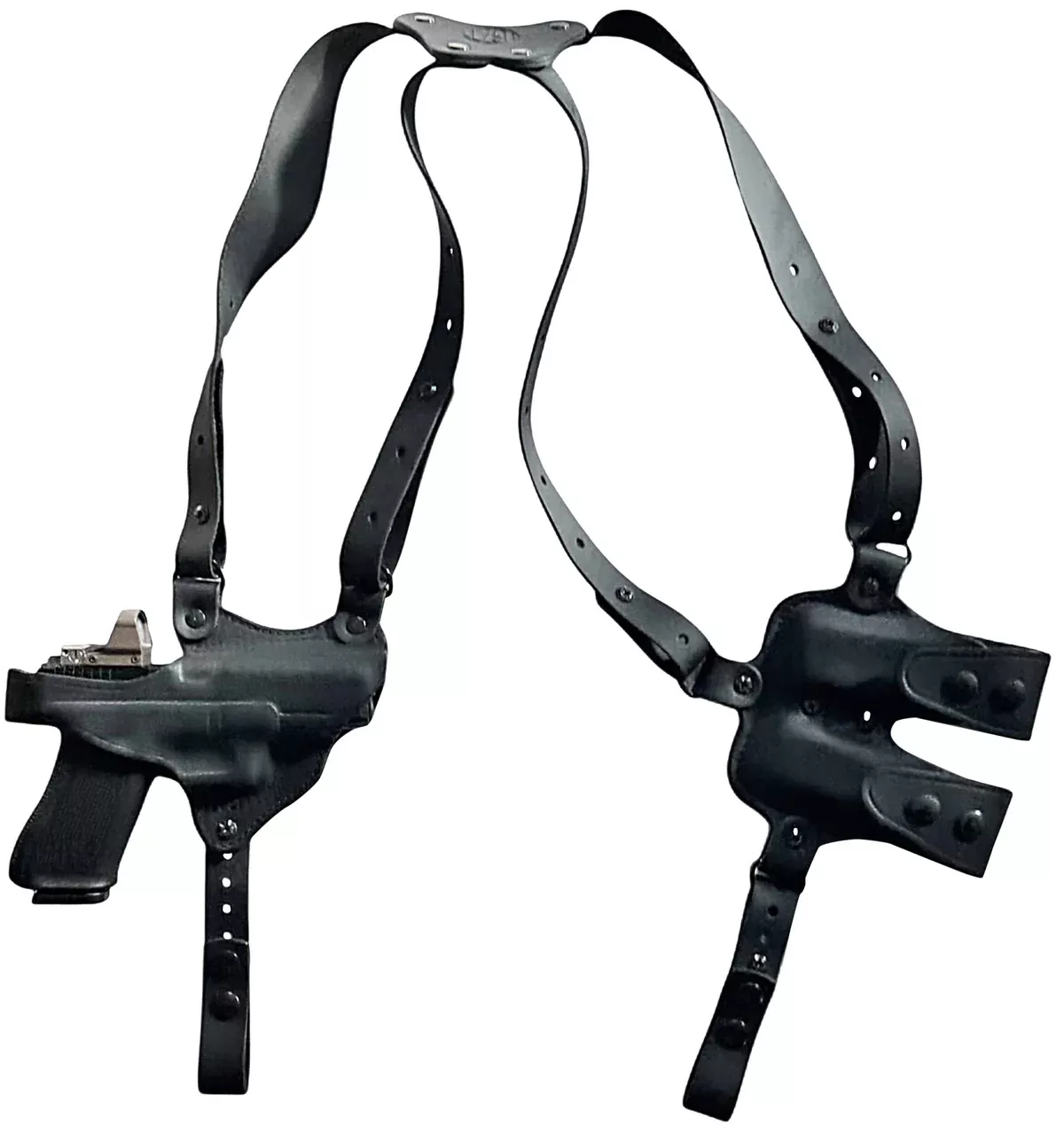 1791 Gunleather NSS2.4SBLHROptic Ready Shoulder Horizontal Black Fits Sig P320 Right Hand