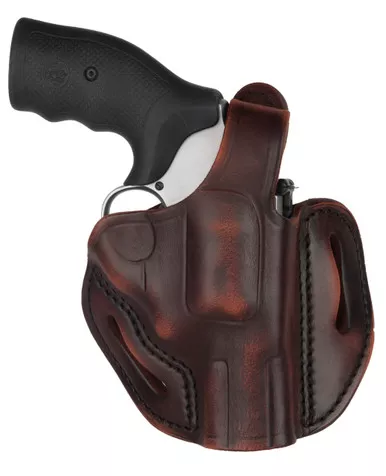 1791 Gunleather Revolver Thumbreak OWB Holster - OWB Belt Holster, Fits K and L Frame Sized Revolvers, Vintage Leather, Thumb Brake Loop, Right Hand