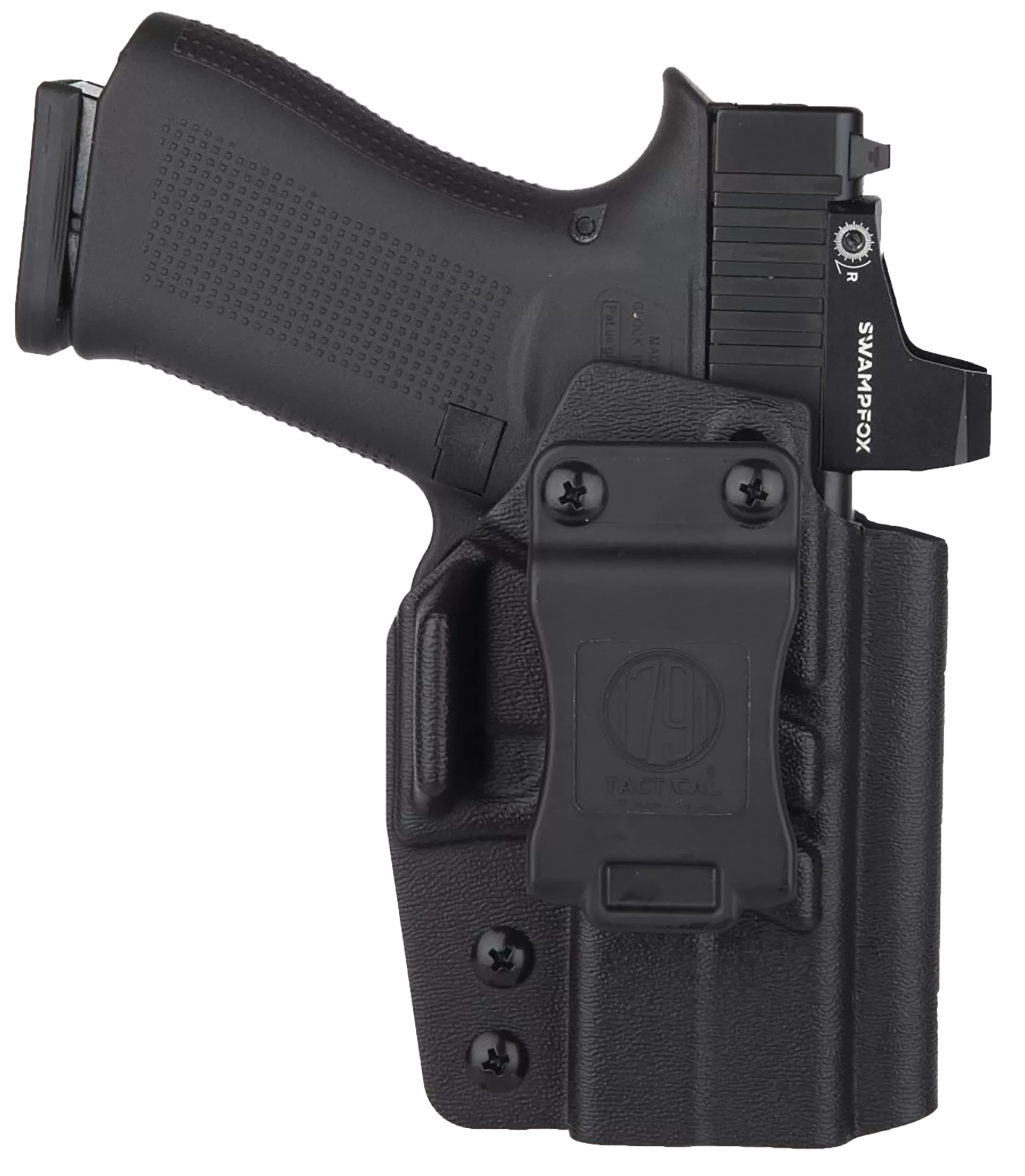 1791 Gunleather TACIWBG43XMOSBLKR TacticalIWB Black Kydex Compatible w/ Glock 43X MOS Belt Clip Right Hand