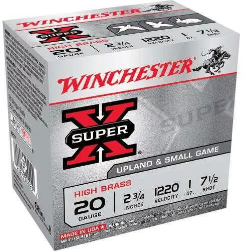 20 Gauge 25 Rounds Ammunition Winchester 2 3/4" 1 oz Lead #7.5
