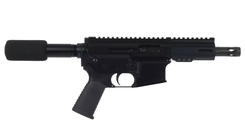 .22 Magnum Right Side Charging Complete Pistol | 4.5" Parkerized Heavy Barrel | 1:16 Twist | Forged Lower | MLOK Split Rail
