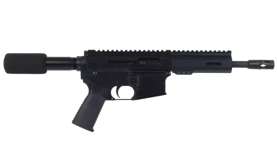.22 Magnum Right Side Charging Complete Pistol | 7.5" Parkerized Heavy Barrel | 1:16 Twist | Forged Lower | MLOK Split Rail