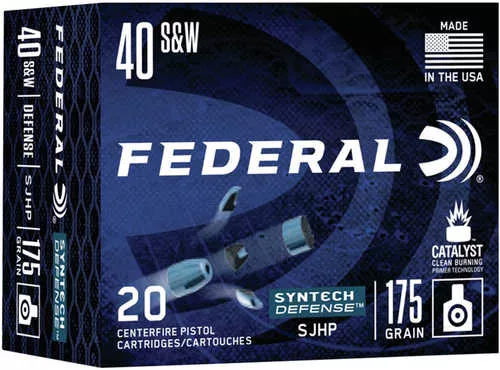 40 S&W 20 Rounds Ammunition Federal Cartridge 175 Grain Jacketed Hollow Point