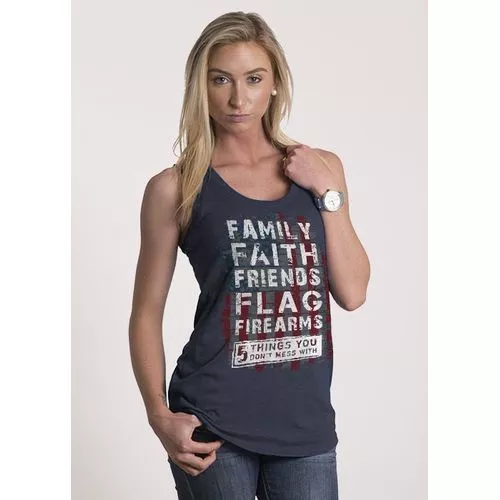9 Line Women's Racerback Tank -5 Things - Navy