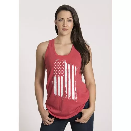 9 Line Women's Racerback Tank - America - Red