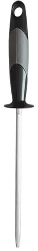 AccuSharp 032C Sharpening Steel9" Black Overmolded Rubber Handle Steel