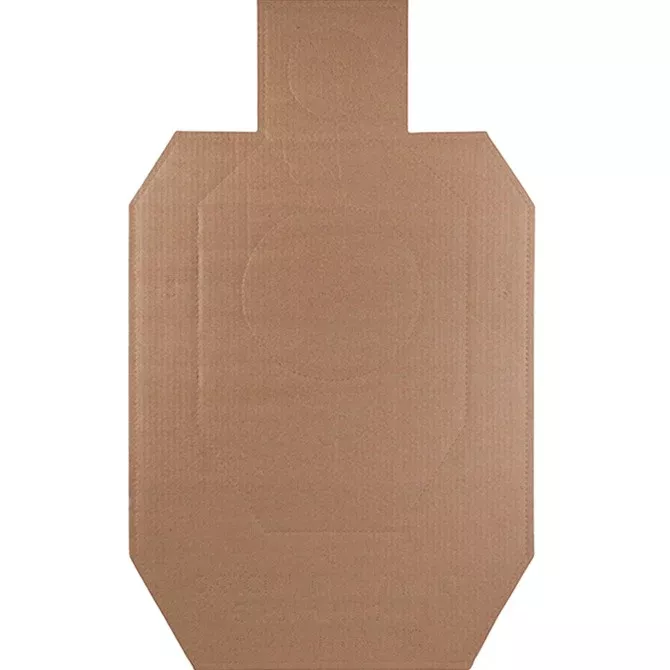 Action Target IDPACB100 IDPA CompetitionTorso Cutout Hanging Cardboard Brown 100Ct