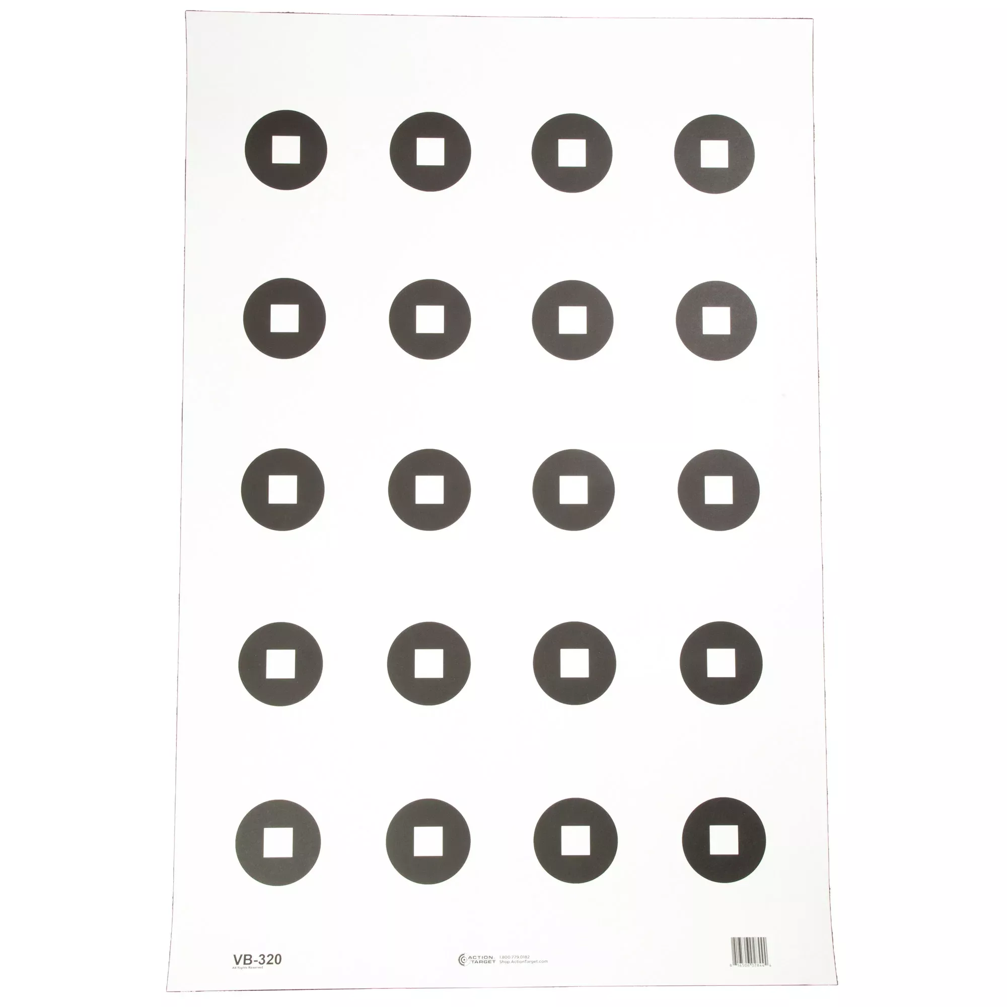 Action Target Military 3-inch Aimpoint Dot Training Paper Targets, 23x35, 100-Pack VB-320-100