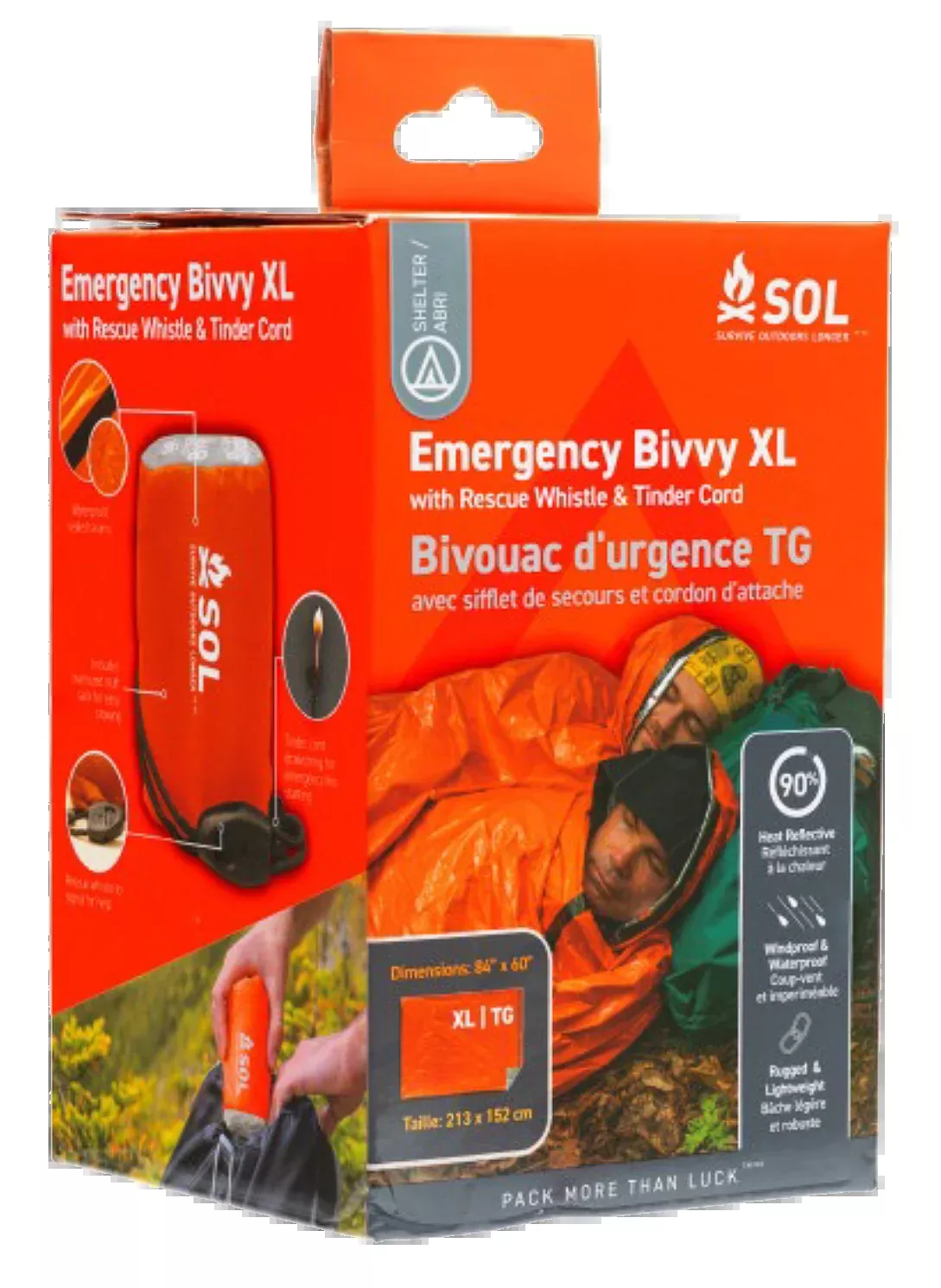 Adventure Medical Kits Emergency Bivvy XL, Waterproof Windproof Heat-Reflective Shelter, 01401144