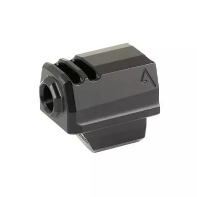 Agency Arms 419 Compensator for the Sig Sauer P320 - Dual Port, For Sig P320, Standard 1/2x28 Thread Pitch, Matte Black