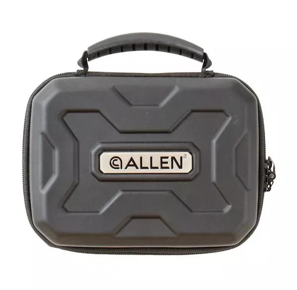 ALLEN EXO Handgun Case, 7 in Black, Thermo-Molded, Lockable Zippers, Molded Handle 82-7