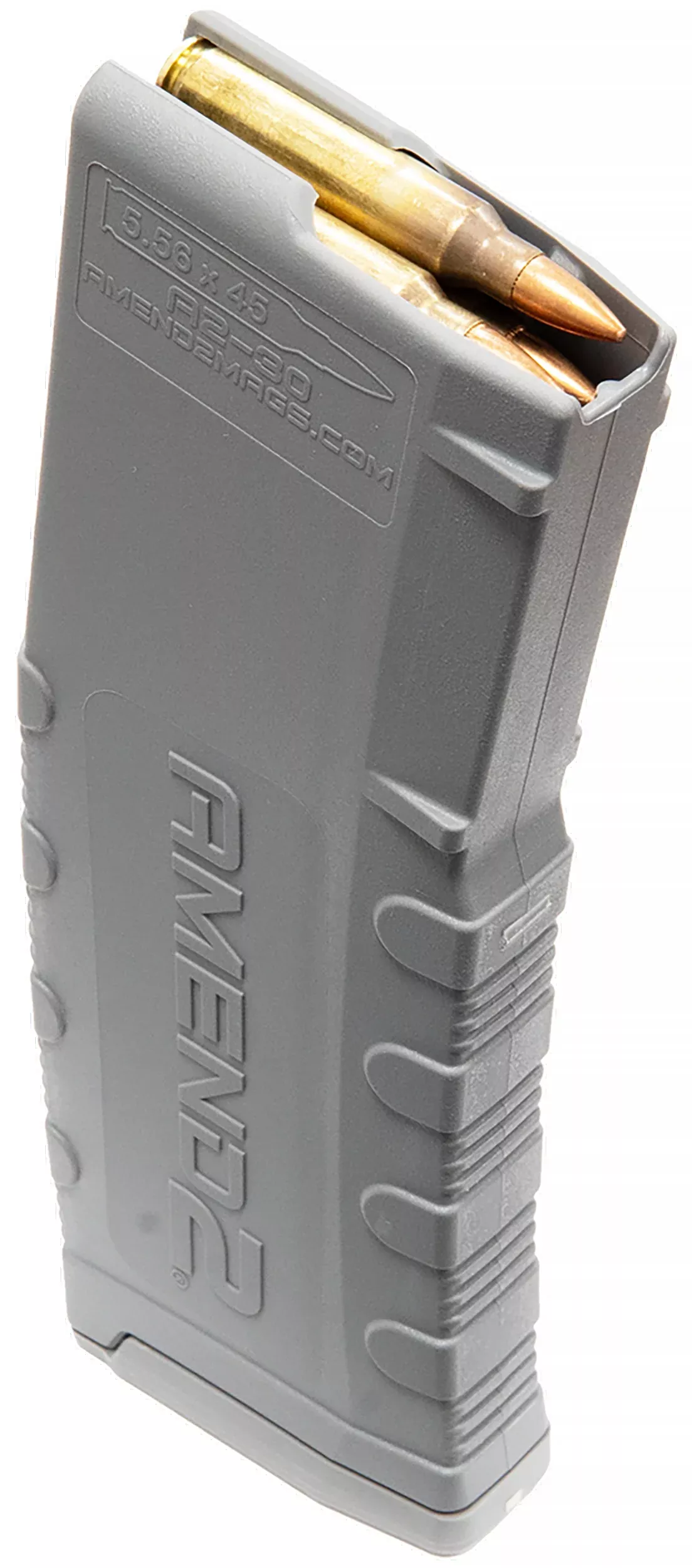 Amend2 MOD-2 30-Round AR-15 Magazine, Gray Polymer, .223 Rem/5.56 NATO 556MOD2GRY30