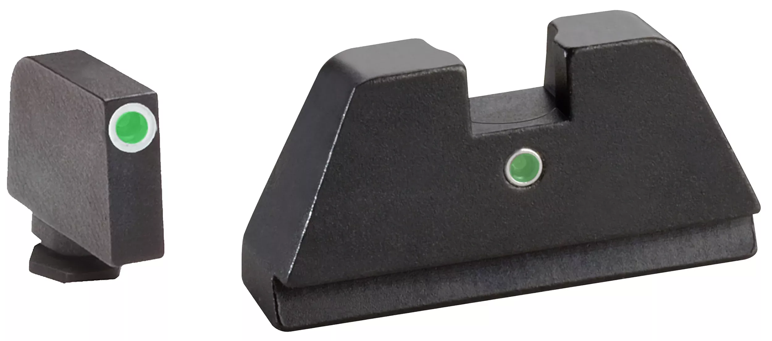 AmeriGlo Glock Optic-Compatible XL Tall Tritium Sight Set, White-Outline Front, GL191