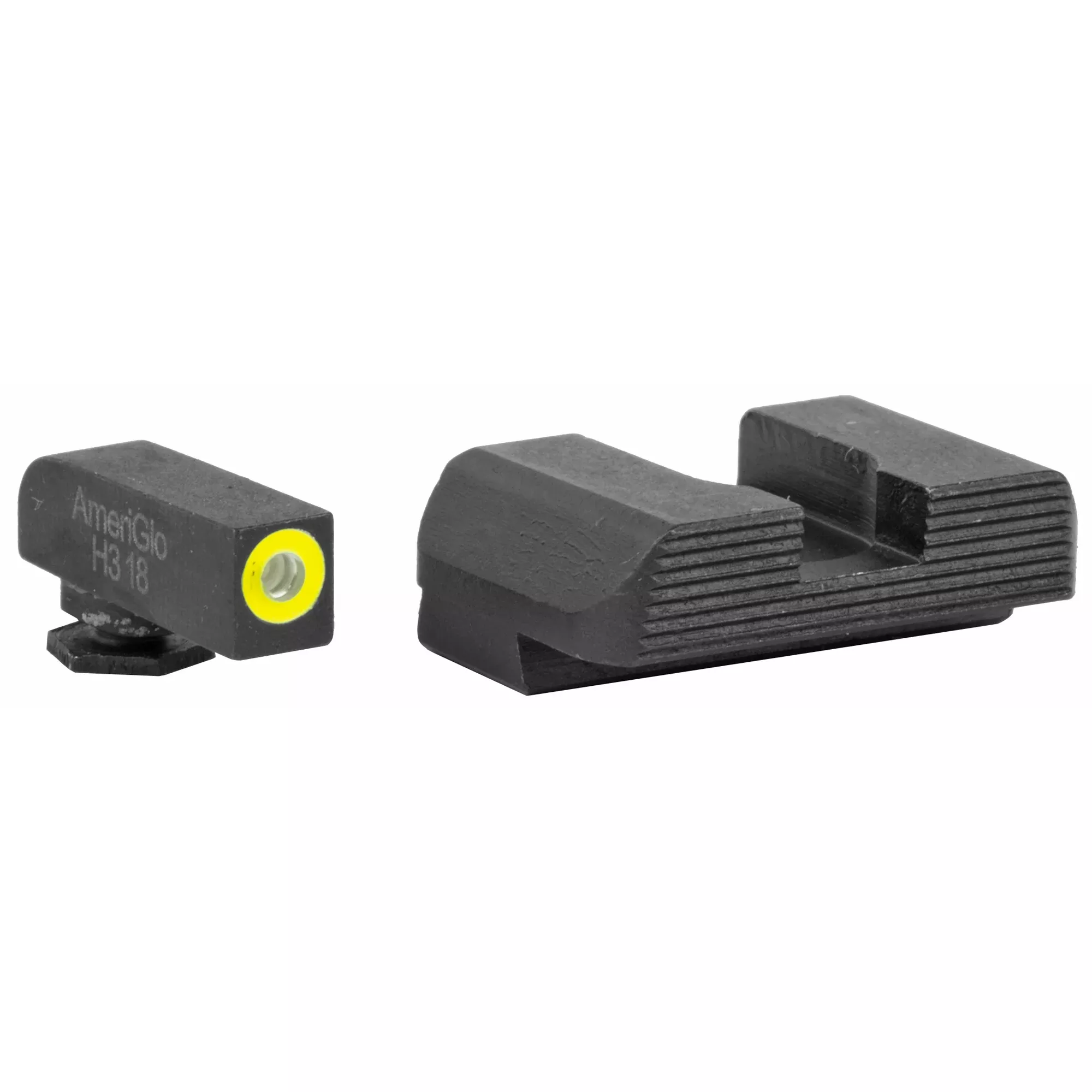 AmeriGlo Protector Glock Sight Set, Green Tritium Front & Black Serrated Rear – GL-701