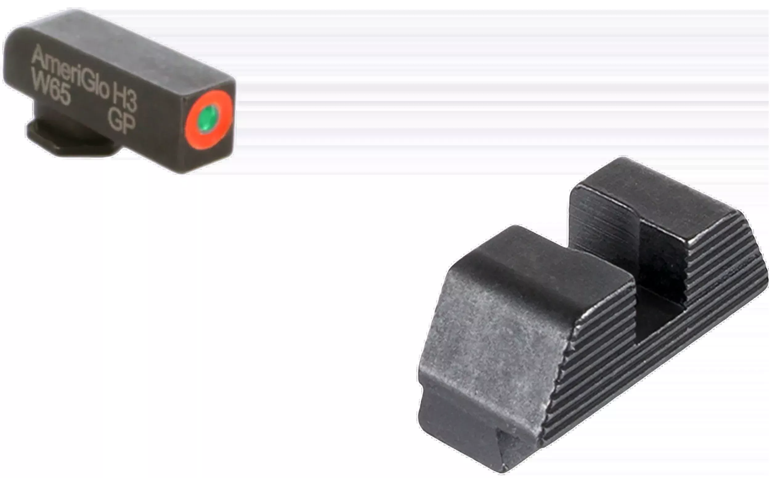 AmeriGlo Protector Sight Set for Glock with Tritium Orange Front & Black Rear, GL433