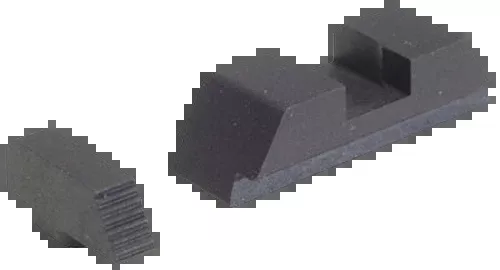 AmeriGlo Range Series Glock Iron Sight Set, Black Serrated Front/Black Rear, .115/.150 Notch, GT504