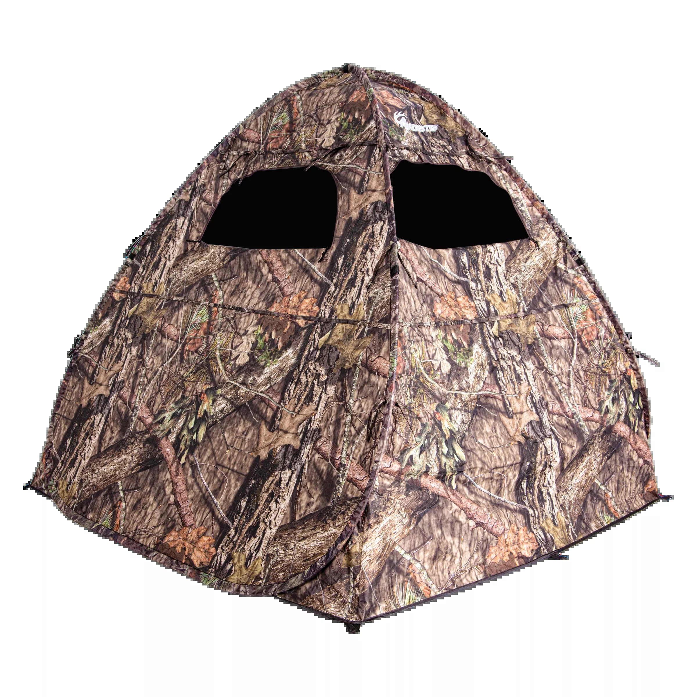 Ameristep Gunner Spring Steel Ground Blind, Durashell Plus, ShadowGuard, Mossy Oak Break-Up Country – AMSAMEBL1008