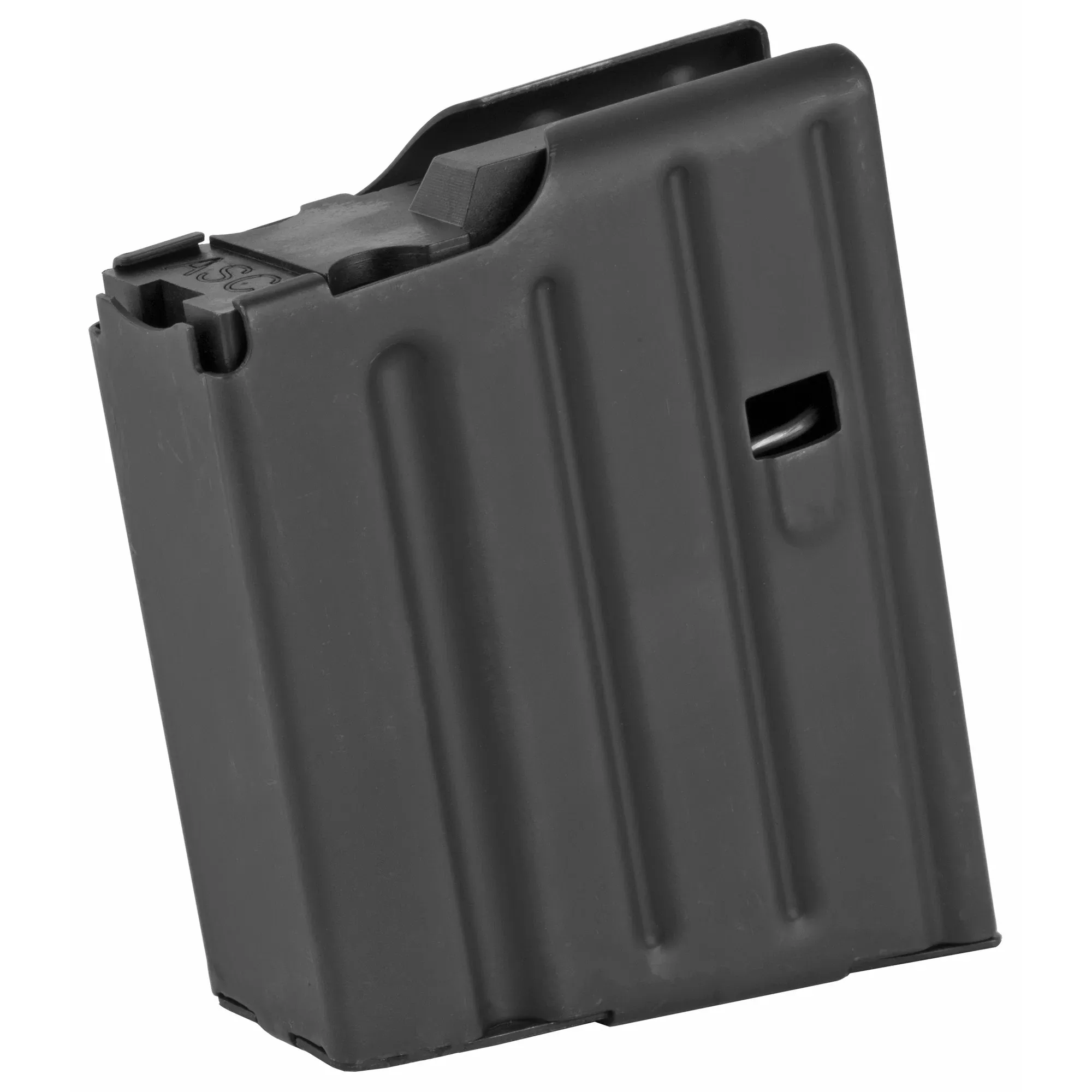 Ammunition Storage Components AR-308/SR-25 10-Round Stainless Steel Mag, Black 10-308-SS-BM-B-ASC