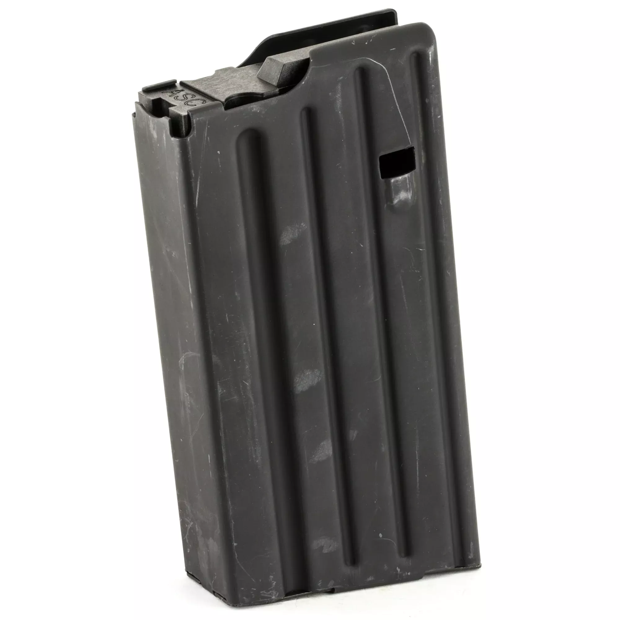 Ammunition Storage Components ASC AR308 .308 Win 20-Round Stainless Steel Mag, Black 20-308-SS-BM-B-ASC