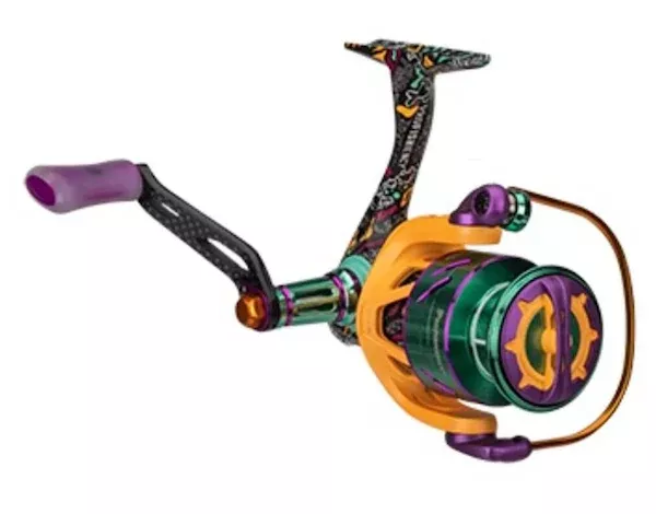 ANYTHING POSSIBLE Krazy A-13 2000 Size Spinning Reel, 6.2:1 Gear Ratio, Black/Graffiti A13-2KKRZY3