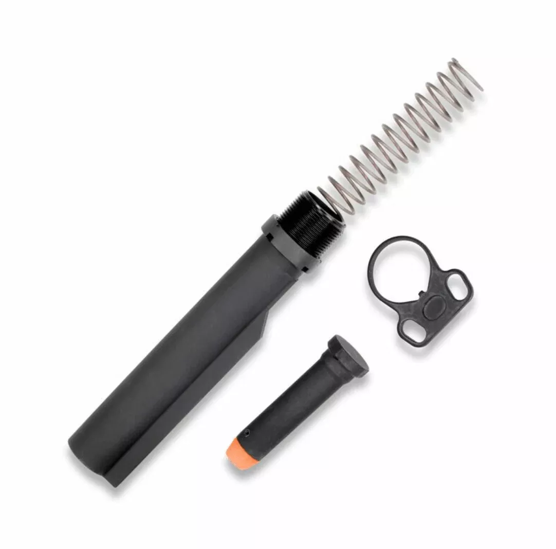 AR15 Buffer Tube Kit - 9mm Buffer - Ambi Loop End Plate
