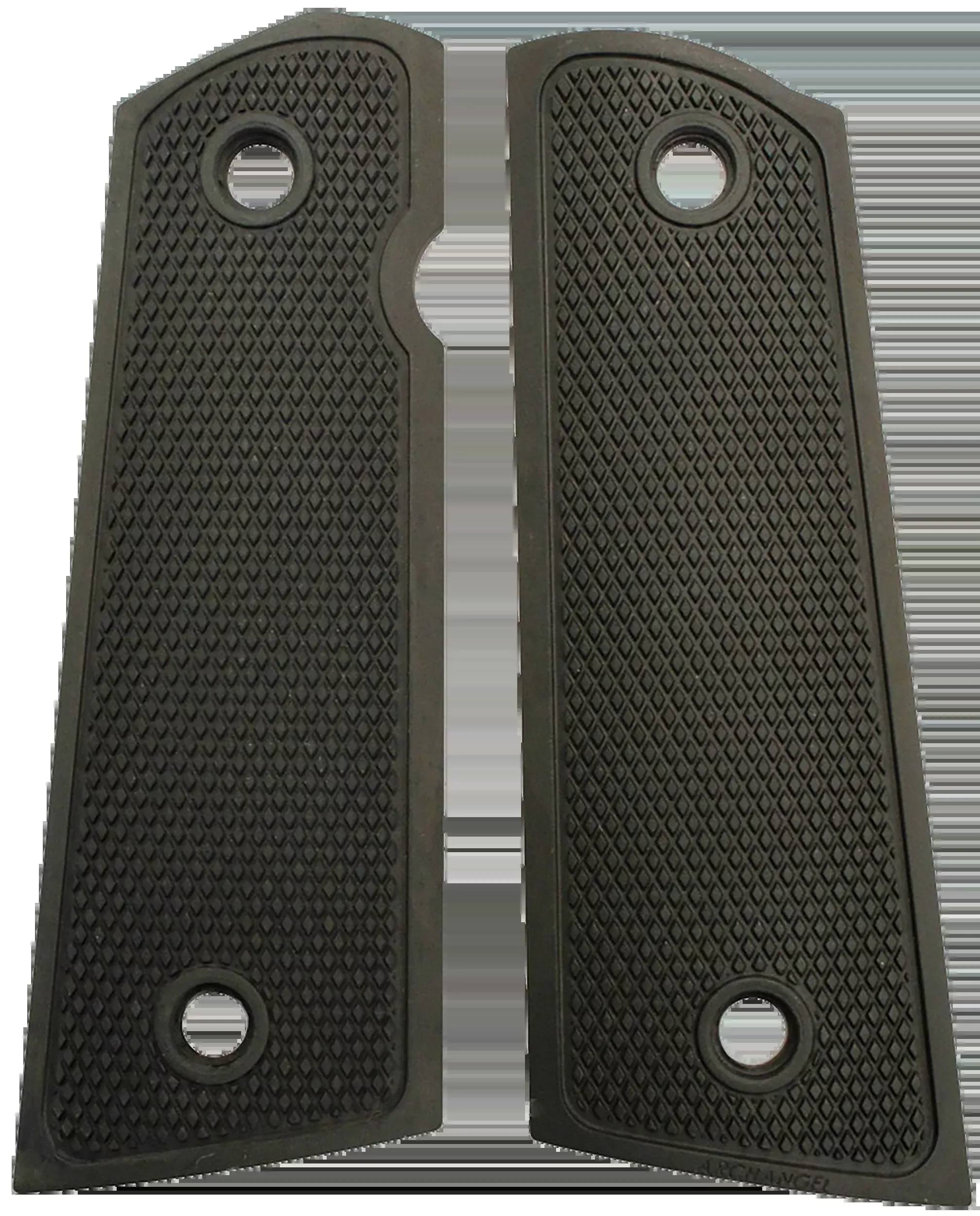 Archangel 1911 Aluminum Grip Panels, Diamond Checkered Black Hard Anodized – AA107