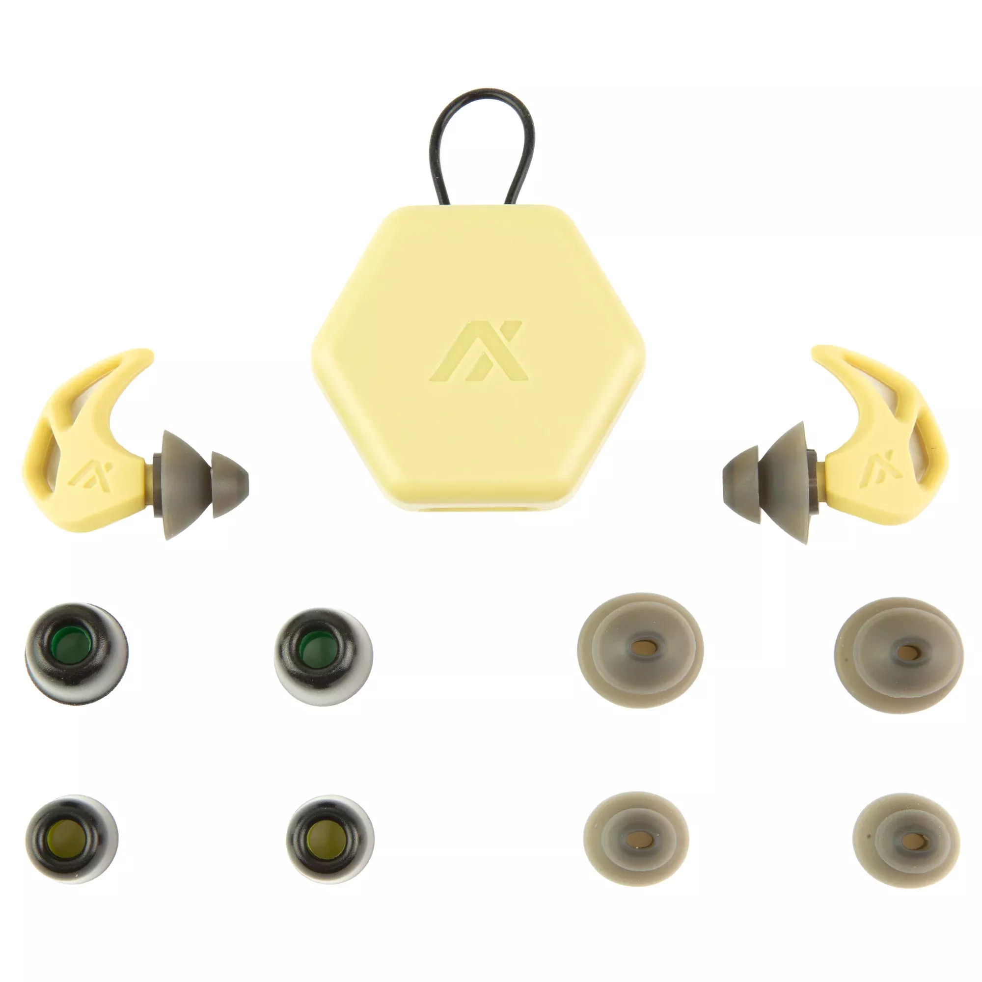 AXIL X20 Earplugs, Desert Tan passive hearing protection with multi-size tips and case - X20-DESERTTAN