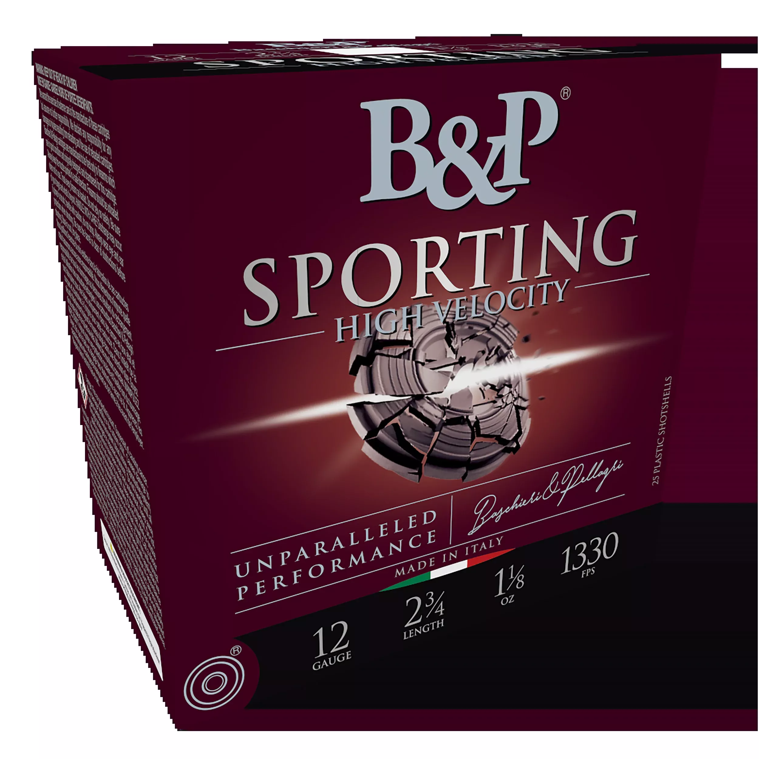 B&P Ammunition Sporting Clay High Velocity 12 Gauge 2.75in 1 1/8oz #7.5 Shotshell 12B8SH75