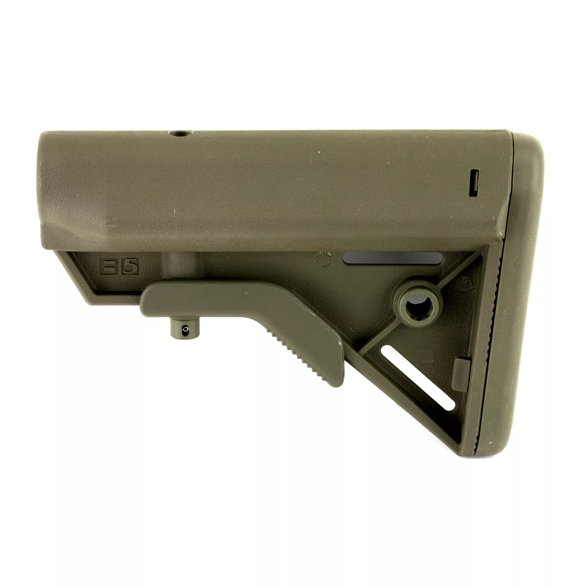 B5 Systems BRAVO Mil-Spec AR-15 Buttstock with QD Sling Mount, OD Green BRV-1104