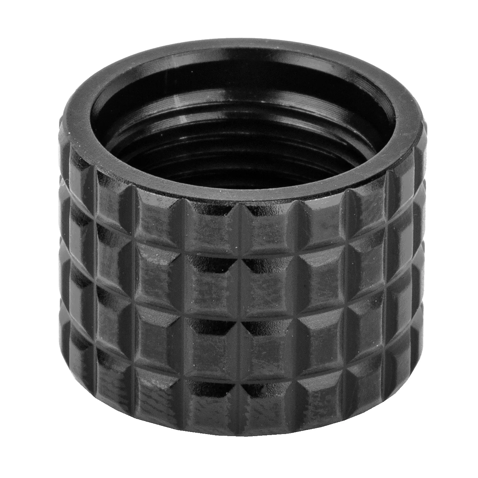 Backup Tactical Frag Pattern Pistol Thread Protector, 1/2x28 Thread Pitch, Black FRAG-BLK