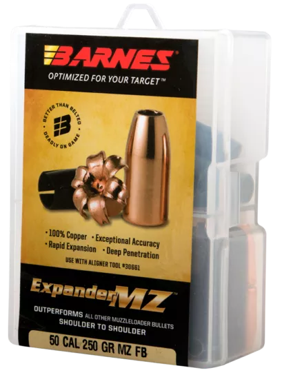 Barnes Bullets 30564 Expander MZ Muzzleloader 50 ExpanderMZ Hollow Point 250gr 15rd/Box