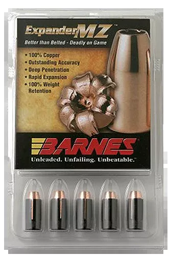 Barnes Bullets Expander MZ .45 Cal 195gr Copper Hollow Point Muzzleloader Bullets 15/Box 30506