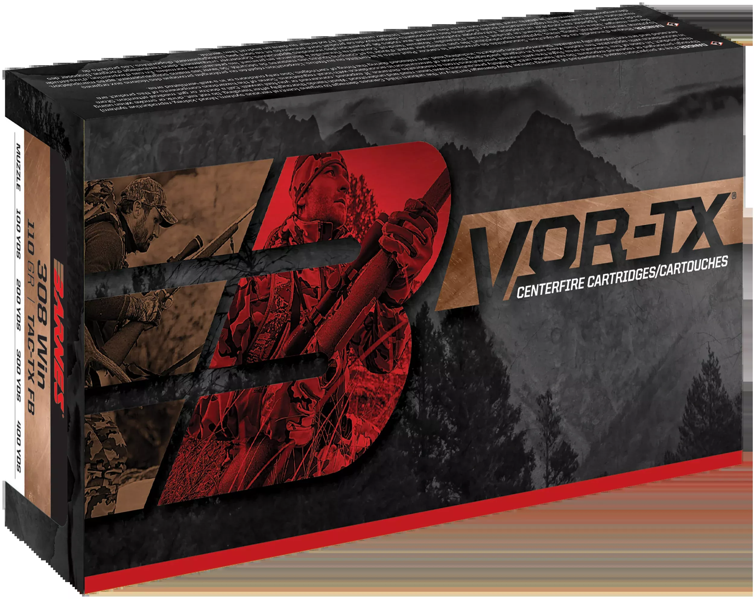 Barnes Bullets VOR-TX 308 Win 168 gr Tipped TSX Boat Tail - Box or Case