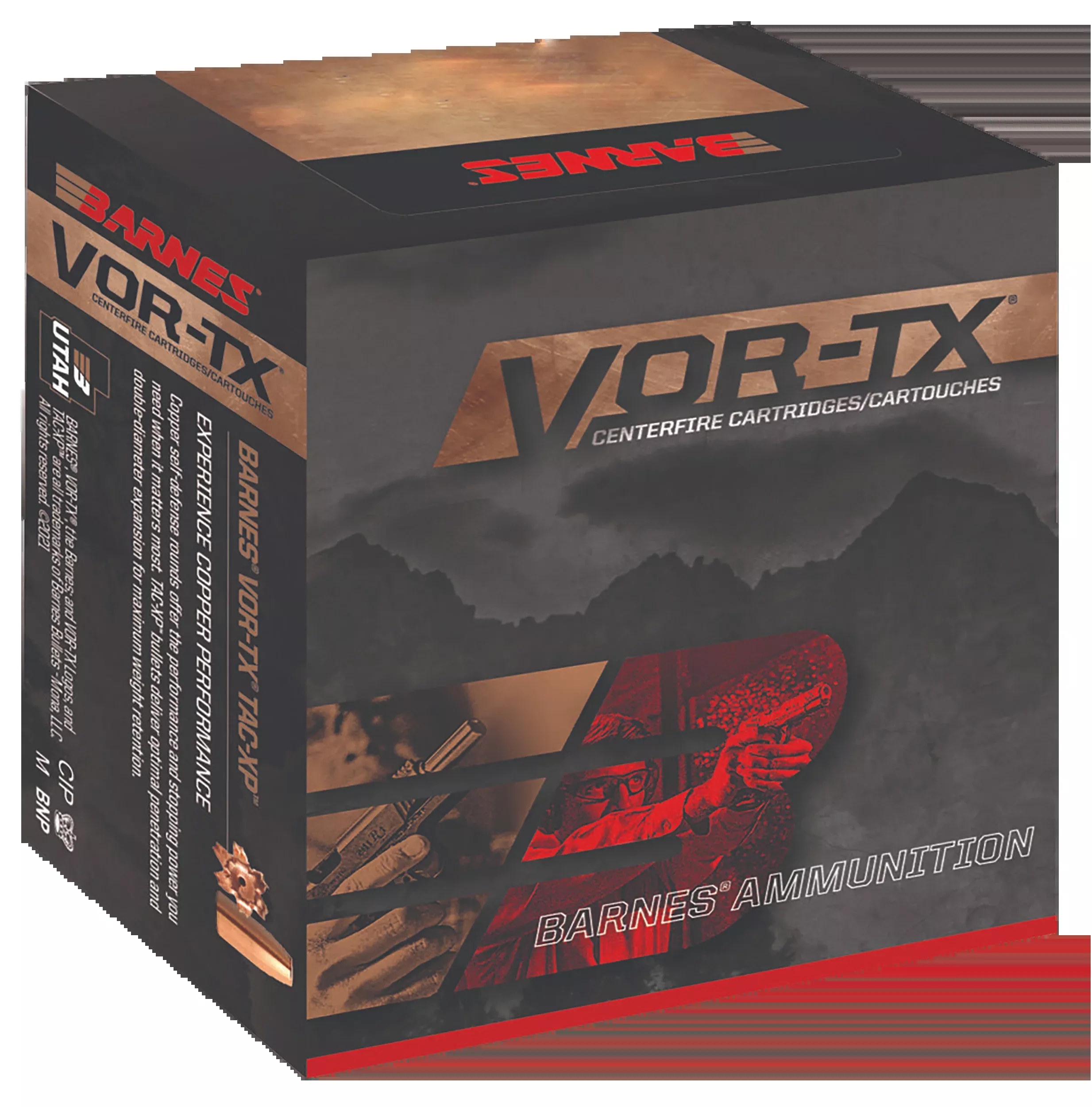 Barnes Bullets VOR-TX Handgun 45 Colt 200 Grain XPB Copper Hunting Ammunition, 20 Rounds 21547