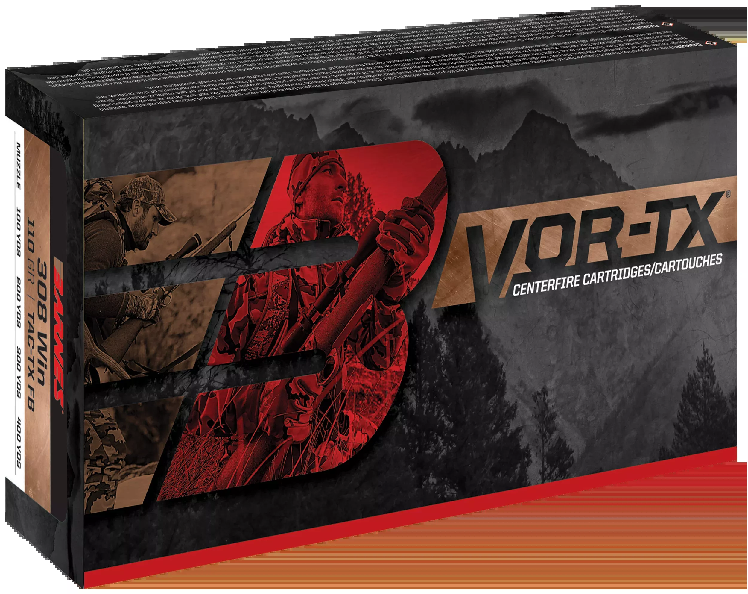 Barnes Bullets VOR-TX Rifle .260 Rem 120gr Tipped TSX Boat Tail Ammo 20-Round Box 22010
