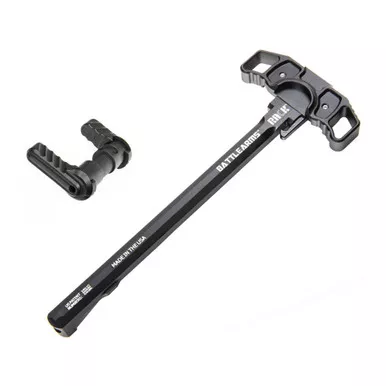 Battle Arms Development Ambi Rack Charging Handle and BAD-ASS-PRO Safety Combo - Fits AR-15, Black Finish