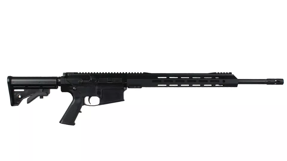 BC-10 | .22 Creedmoor Rifle | 20" Parkerized Lightweight Barrel | 1:8 Twist | Forged Lower | Rifle Length Gas System | MLOK Split Rail | No Magazine