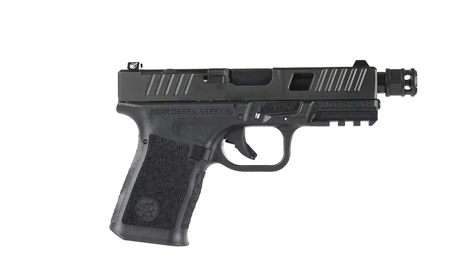 BC-102 | BCA Grizzly Compact w/ROOK Micro Compensator | Window Cut 9mm Handgun | 9mm Black Nitride Threaded Barrel | 1:16 Twist | 15+1 Capacity