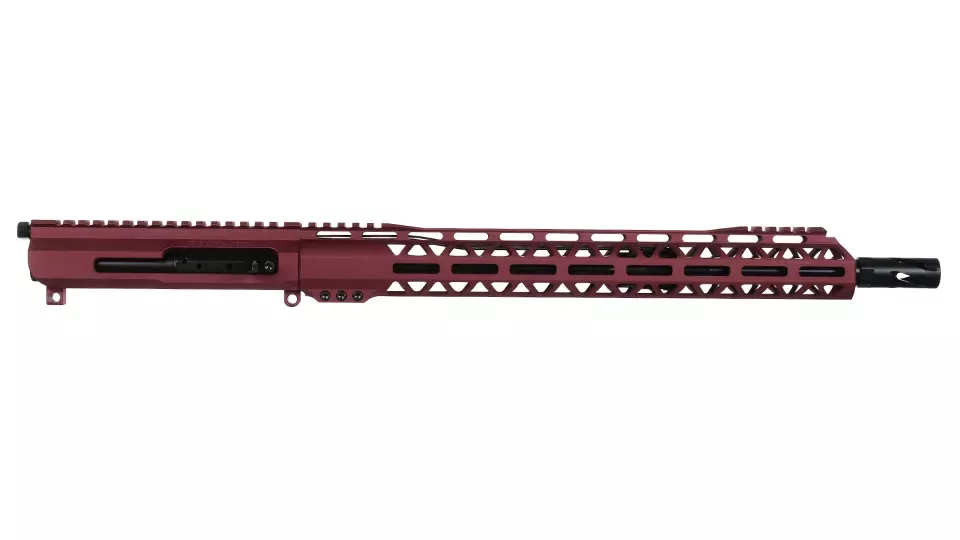 BC-15 | .223 Wylde Frosted Cranberry Cerakote Right Side Charging Upper Assembly | 16" Black Nitride Mid Weight Barrel | 1:8 Twist | Mid-Length Gas System | MLOK Split Rail