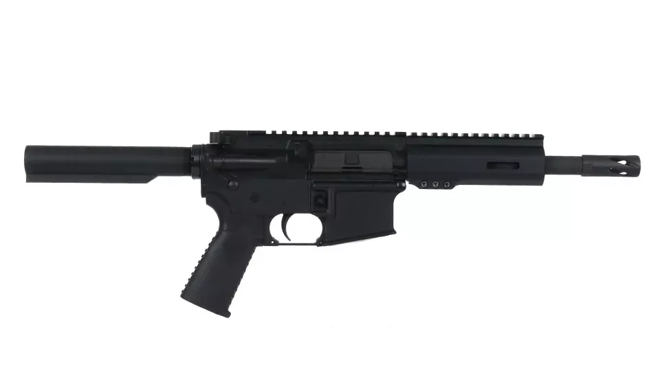 BC-15 | 5.56 NATO Complete Pistol w/ 30rd Magazine | 7.5" Parkerized Barrel | Pistol Length Gas System | 1:7 Twist | Adjustable Buffer Tube | Forged Lower | MLOK Split Rail