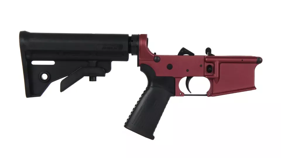 BC-15 | Multi-Caliber Forged Lower Assembly | Frosted Cranberry